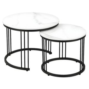 Leo Black Metal Coffee Table Set