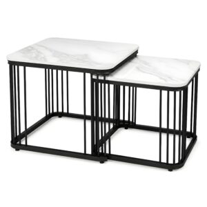 Flora Black Metal Coffee Table