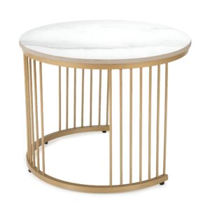 Freya Golden Metal Coffee Table 1