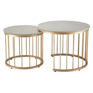 Klara Golden Metal Coffee Table